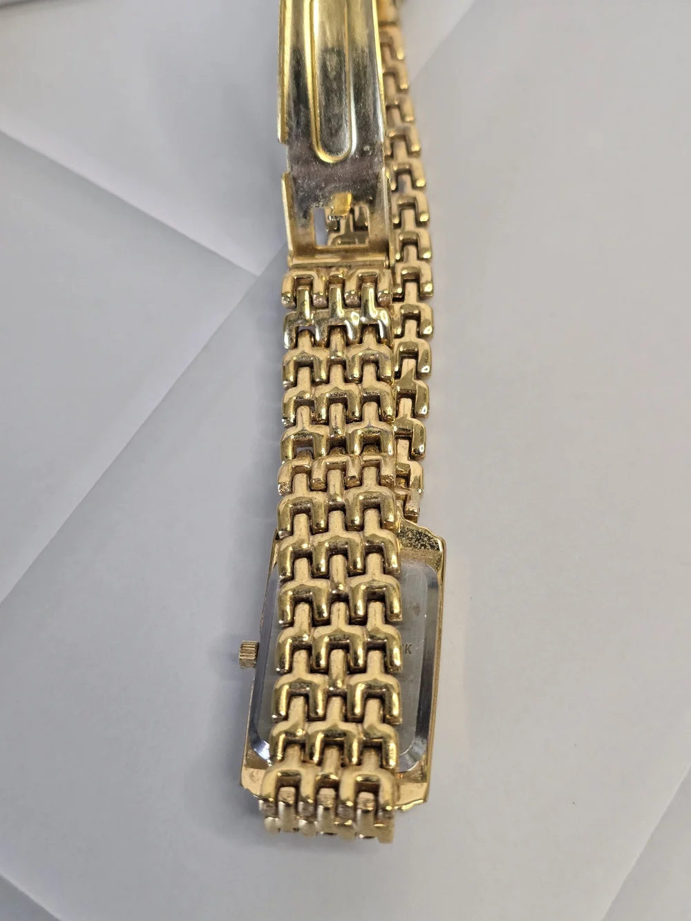 Sag Harbor Y2K Gold Tone Women's Rectangular Bracelet Watch